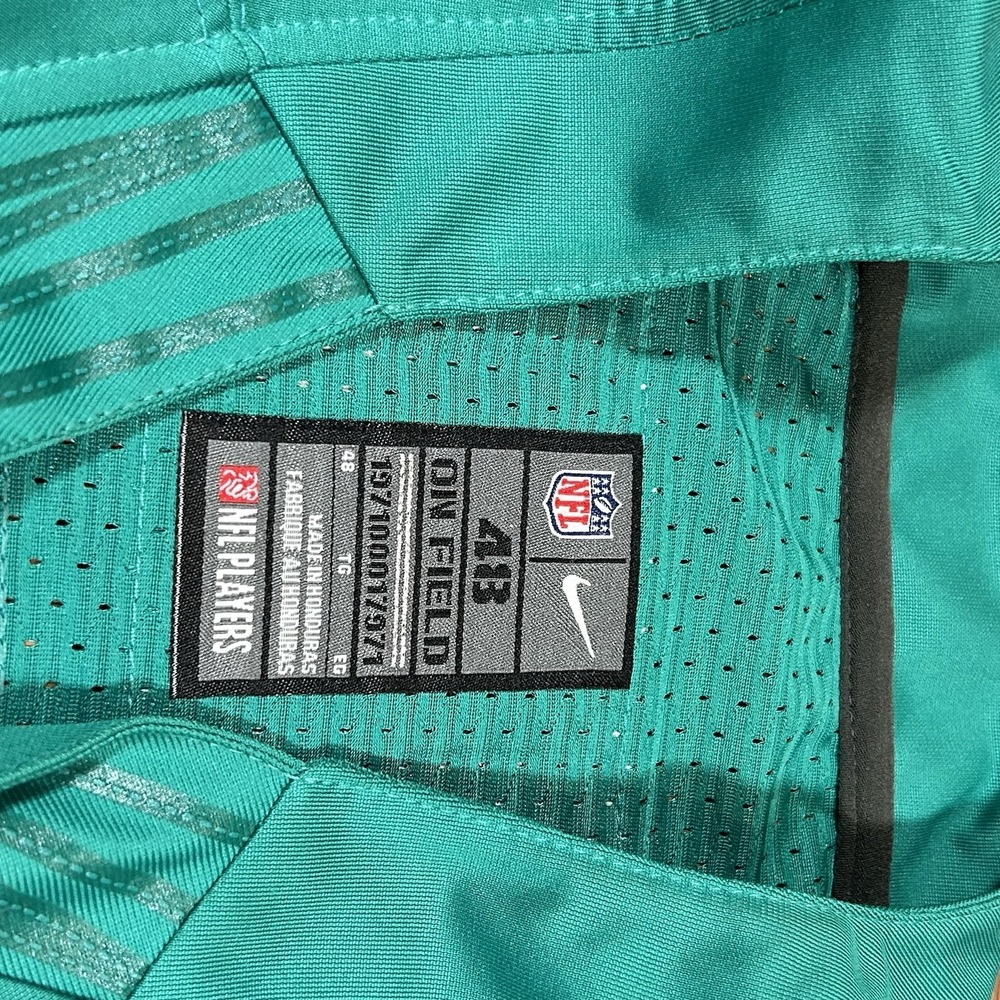 Nike NFL Miami Dolphins Ryan Tannehill Jersey On Field Size 48 Teal - Picture 5 of 13
